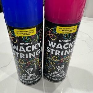 Unique Wacky String Spray Set - Blue and Pink